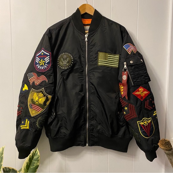 Smoke Rise Jackets & Coats Smoke Rise Ma Flight Bomber Jacket Black